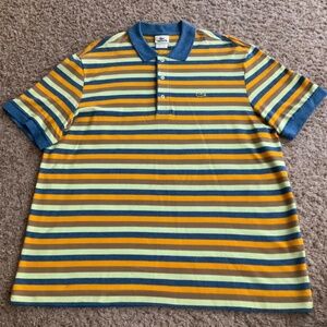 Lacoste Heather Striped Men’s Polo Lacoste Size 7